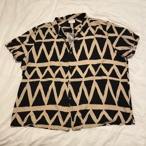 Patterned button-down